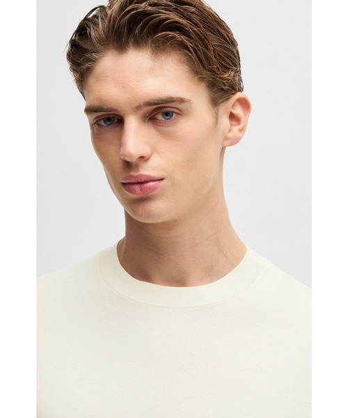 【関税込み】BOSS ホワイト リラックスフィット Tシャツ BOSS - リラックスフィットTシャツ コットンインターロック