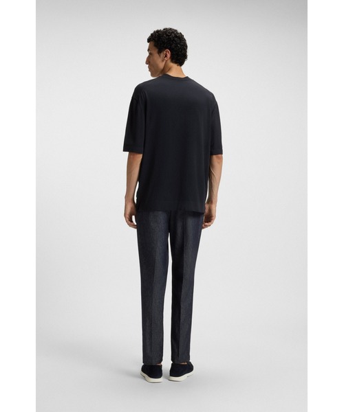 BOSS Tシャツ リラックスフィット 50538923-001_BLACK BOSS - リラックスフィットTシャツ ストレッチコットン ロゴ