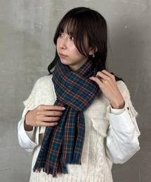 タータンチェック」に該当するマフラー（ブルー・ネイビー/青色系