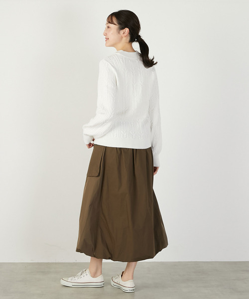 MELROSE claire（メルローズ クレール）の「【ケーブル編みクルーネックプルオーバー】（ニット/セーター・レディース・グレイッシュベージュ/オフホワイト/イエロー/ラベンダー・FREE）」の20枚目の写真