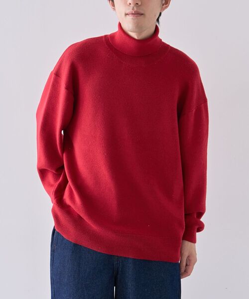 CRAFT STANDARD BOUTIQUE（クラフトスタンダードブティック）の「タートルネックニット（ニット/セーター・レディース・レッド/杢グレー/ブラック/ホワイト系その他・M/XL/L）」の4枚目の写真