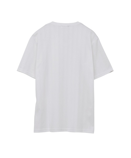 TORNADO MART(トルネードマート)の「ZERO by TORNADO MART∴ランダム針抜きABSテレコ半袖カットソー(Tシャツ/カットソー・メンズ・ホワイト/ブラック・M/LL/L/XXL)」の4枚目の写真