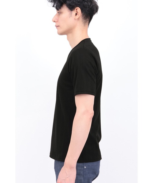 TORNADO MART(トルネードマート)の「ZERO by TORNADO MART∴ランダム針抜きABSテレコ半袖カットソー(Tシャツ/カットソー・メンズ・ホワイト/ブラック・M/LL/L/XXL)」の11枚目の写真