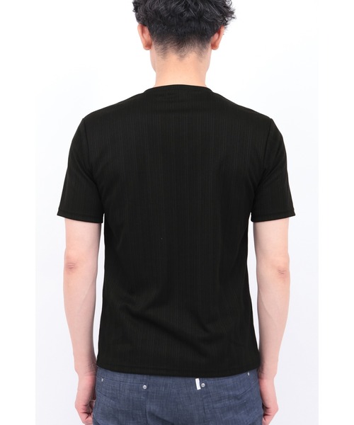 TORNADO MART(トルネードマート)の「ZERO by TORNADO MART∴ランダム針抜きABSテレコ半袖カットソー(Tシャツ/カットソー・メンズ・ホワイト/ブラック・M/LL/L/XXL)」の12枚目の写真