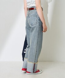 ロールアップ ワイドデニム