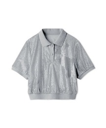 最終セール✨LILY BROWN スパンコール半袖シャツ LILY BROWN（リリーブラウン）の「スパンコールカットトップス