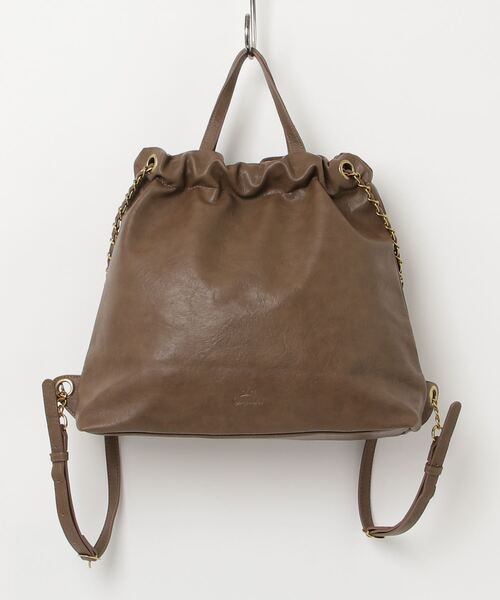 【新品同様】FURLA リュック レザー 巾着 ベージュ フルラ(FURLA) アウトレット リュック・バックパック | 通販