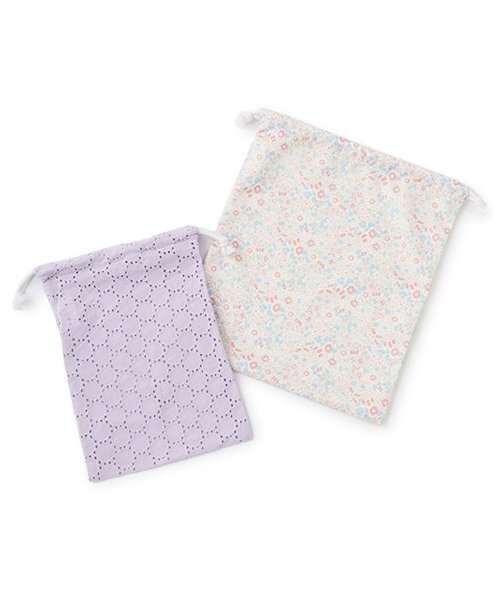 petit main（プティマイン）の「ワンポイント巾着2P（ポーチ・キッズ・ネイビー/ラベンダー・F）」の11枚目の写真