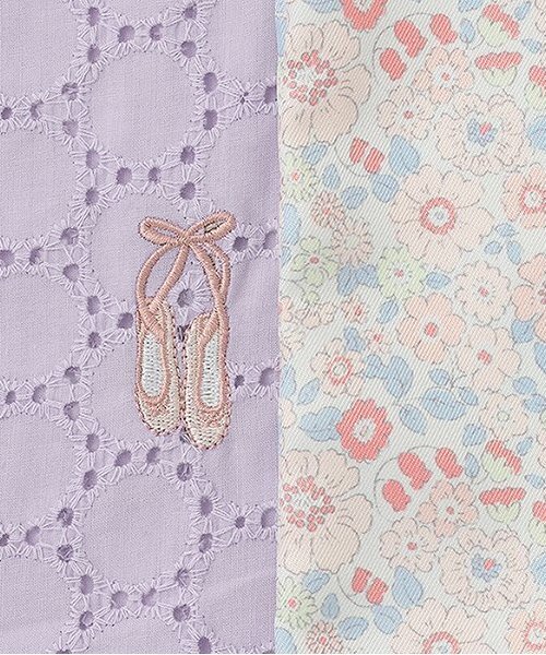 petit main（プティマイン）の「ワンポイント巾着2P（ポーチ・キッズ・ネイビー/ラベンダー・F）」の8枚目の写真