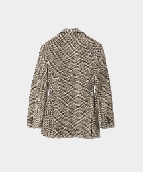 beautiful people（ビューティフルピープル）の「mole glen plaid　bias S1B jacket（テーラードジャケット・レディース・ネイビー系/ブラック系その他・38/40/36）」の4枚目の写真