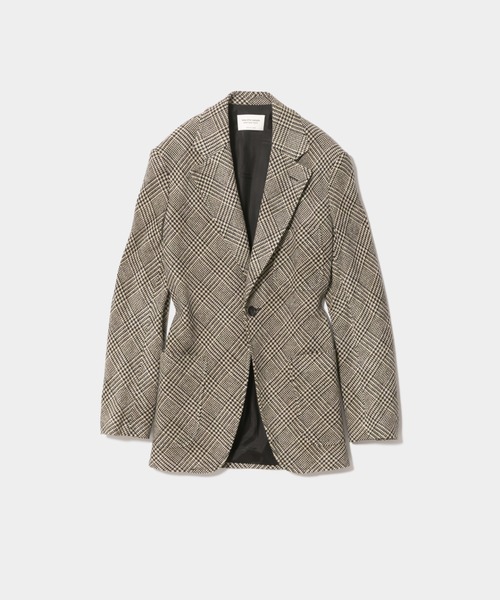 beautiful people（ビューティフルピープル）の「mole glen plaid　bias S1B jacket（テーラードジャケット・レディース・ネイビー系/ブラック系その他・38/40/36）」の3枚目の写真