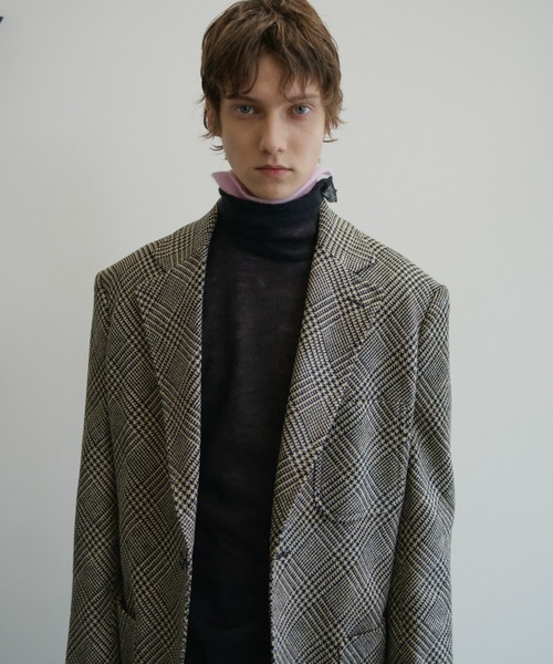 beautiful people（ビューティフルピープル）の「mole glen plaid　bias S1B jacket（テーラードジャケット・レディース・ネイビー系/ブラック系その他・38/40/36）」の5枚目の写真