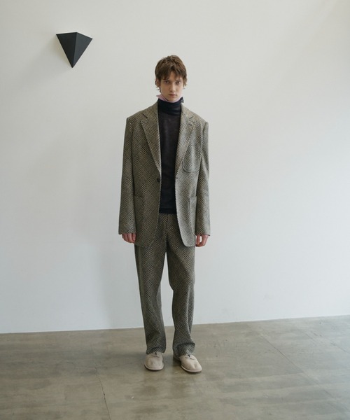 beautiful people（ビューティフルピープル）の「mole glen plaid　bias S1B jacket（テーラードジャケット・レディース・ネイビー系/ブラック系その他・38/40/36）」の6枚目の写真