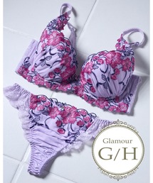 HIMICO パープル ブラジャーショーツTバック3点セット C65M HIMICO パープル ブラジャーショーツTバック3点セット C65M