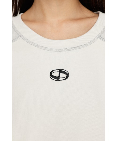 SLY（スライ）の「REVERSE SEAM SW TOPS リバース シーム スウェット トップス トレーナー プルオーバー 春服 秋服（スウェット・レディース・ピンク/ダークグレー/オフホワイト・FREE）」の9枚目の写真