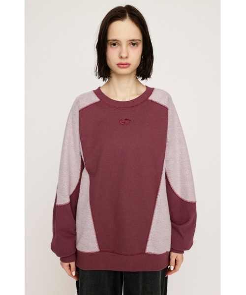 SLY（スライ）の「REVERSE SEAM SW TOPS リバース シーム スウェット トップス トレーナー プルオーバー 春服 秋服（スウェット・レディース・ピンク/ダークグレー/オフホワイト・FREE）」の18枚目の写真