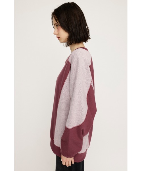 SLY（スライ）の「REVERSE SEAM SW TOPS リバース シーム スウェット トップス トレーナー プルオーバー 春服 秋服（スウェット・レディース・ピンク/ダークグレー/オフホワイト・FREE）」の19枚目の写真