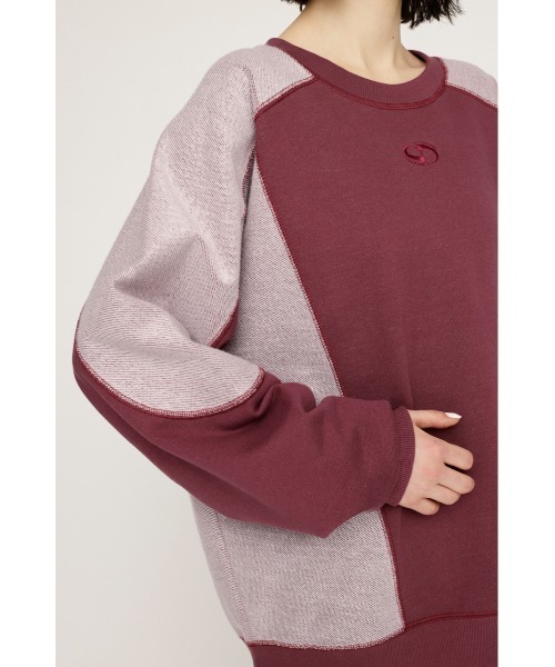 SLY（スライ）の「REVERSE SEAM SW TOPS リバース シーム スウェット トップス トレーナー プルオーバー 春服 秋服（スウェット・レディース・ピンク/ダークグレー/オフホワイト・FREE）」の22枚目の写真