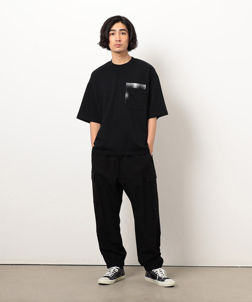Purple&Yellow(パープルアンドイエロー)の「チェック切り替えプルオーバー(Tシャツ/カットソー・メンズ・オートミール/ブラック・SMALL/MEDIUM/LARGE)」の14枚目の写真