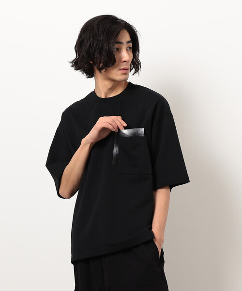 Purple&Yellow(パープルアンドイエロー)の「チェック切り替えプルオーバー(Tシャツ/カットソー・メンズ・オートミール/ブラック・SMALL/MEDIUM/LARGE)」の16枚目の写真