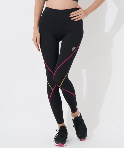 FILA(フィラ)の「ソフトコンプレッションレギンス(レギンス/スパッツ・レディース・ブラック/ネイビー/マルチ/ブラック×ブラック/ブラック×パープル・MEDIUM/SMALL/X-LARGE/LARGE)」の5枚目の写真