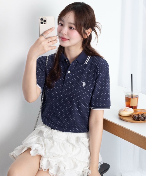 U.S. POLO ASSN.（ユーエスポロアッスン）の「∴WEGO/【26年春夏新カラー登場！】U.S. POLO ASSN.別注ラインポロシャツ（ポロシャツ・メンズ・サックスブルー/アイボリー/ブラック/グレー/ネイビー/コーラル/ライトピンク/グレー系その他/その他1/その他2・SMALL/MEDIUM/LARGE）」の10枚目の写真
