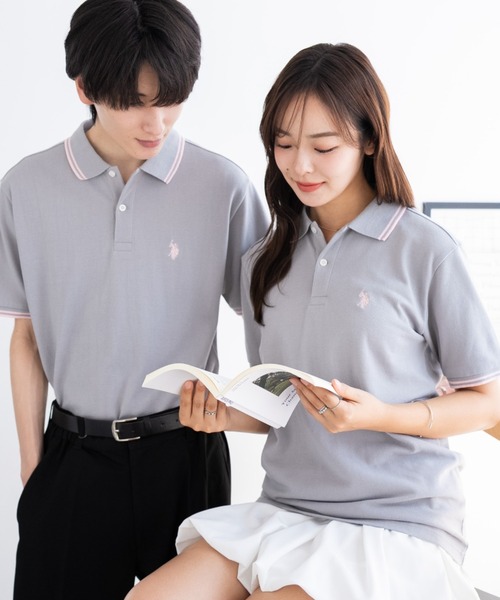 U.S. POLO ASSN.(ユーエスポロアッスン)の「∴WEGO/U.S. POLO ASSN.別注ラインポロシャツ(ポロシャツ・レディース・サックスブルー/アイボリー/ブラック/グレー/ネイビー/コーラル・SMALL/MEDIUM/LARGE)」の21枚目の写真