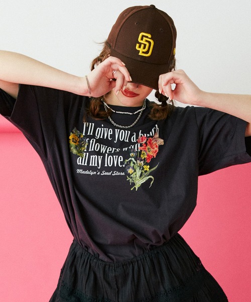ROSE BUD(ローズバッド)の「(mag.by c)LOGO BIG-TEE(Tシャツ/カットソー・レディース・ブラック/ホワイト・ONE SIZE)」の9枚目の写真