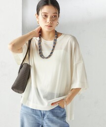 SHIPS | 〈手洗い可能〉18G フィルミーコットン ワイド ショート スリーブ プルオーバー(ニット/セーター)