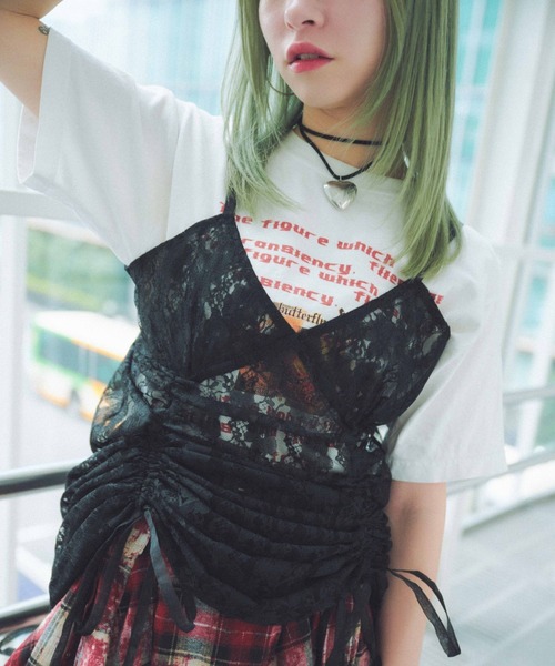 FOREVER 21(フォーエバー トゥエンティーワン)の「【2025SS】2WAYレースキャミワンピース2(ワンピース・レディース・ブラック/ナチュラル/ピンク・FREE)」の18枚目の写真