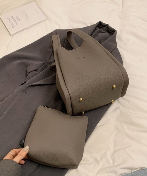 Miniministore（ミニミニストア）の「韓国風ショルダーバッグ ポーチ付きカバン（ショルダーバッグ・レディース・ベージュ/オフホワイト/ダークグレー/ブラック・FREE）」の3枚目の写真