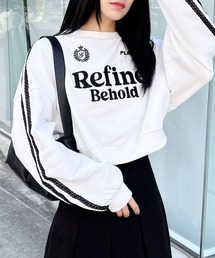 INGNI | 袖レースラインショートスウェットトップス(スウェット)