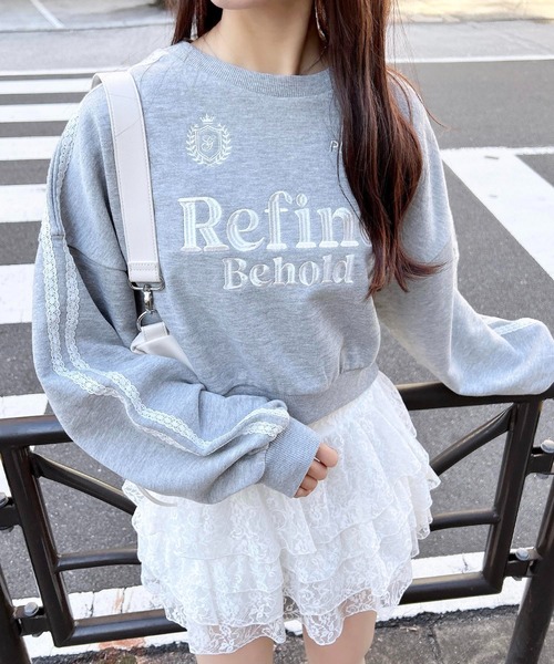 【indy】替え袖 EPOCA DI BASE】 フォイルプリント ストレートシルエットドレス