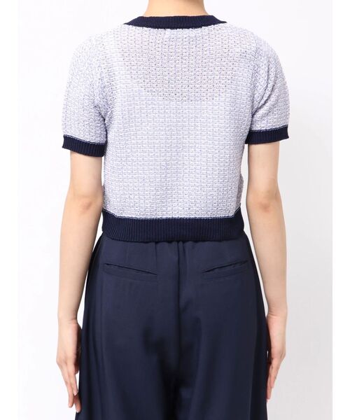 CALNAMUR(カルナムール)の「SUMMER TWEED KNIT CD/サマーツィードニットカーディガン(カーディガン/ボレロ・レディース・ブルー/ブラック/レッド・FREE)」の14枚目の写真