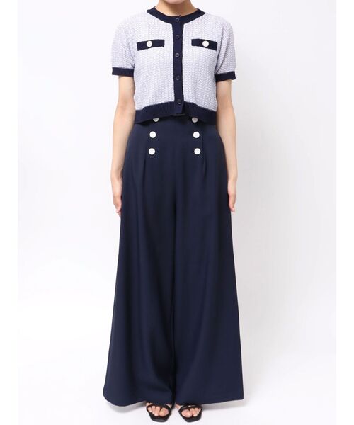 CALNAMUR(カルナムール)の「SUMMER TWEED KNIT CD/サマーツィードニットカーディガン(カーディガン/ボレロ・レディース・ブルー/ブラック/レッド・FREE)」の21枚目の写真