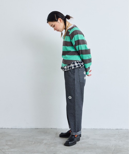 MARKEY'S（マーキーズ）の「おはないっぱいデニムパンツ/おとな（デニムパンツ・レディース・ライトブルー/ブラック・160cm）」の13枚目の写真