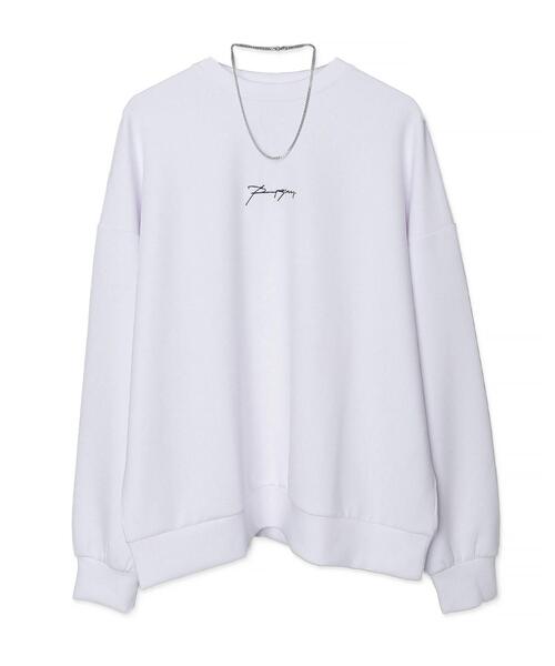 BROWNY(ブラウニー)の「BROWNY/アクセ付きフォトグラフィックプルオーバー(スウェット・メンズ・ホワイト/ブラック・LARGE/MEDIUM)」の3枚目の写真