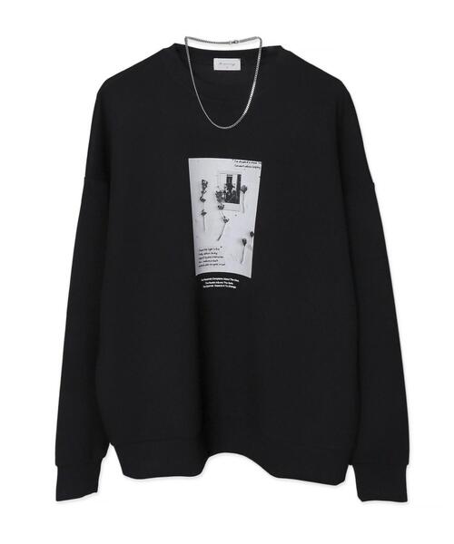 BROWNY(ブラウニー)の「BROWNY/アクセ付きフォトグラフィックプルオーバー(スウェット・メンズ・ホワイト/ブラック・LARGE/MEDIUM)」の9枚目の写真