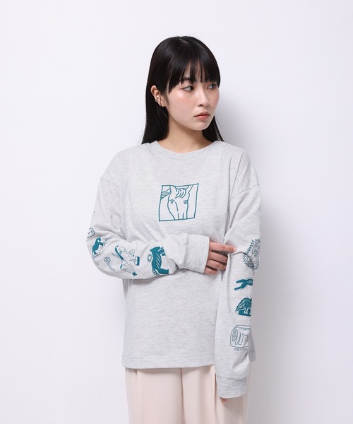 Common Noun(コモン ナウン)の「“HORSE” norahi 天竺ロンT(Tシャツ/カットソー・レディース・ホワイト/ピンク/杢グレー・M/L)」の3枚目の写真