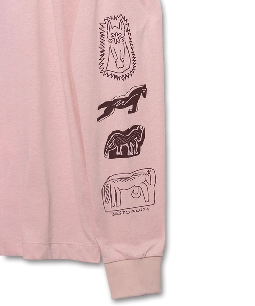 Common Noun(コモン ナウン)の「“HORSE” norahi 天竺ロンT(Tシャツ/カットソー・レディース・ホワイト/ピンク/杢グレー・M/L)」の6枚目の写真