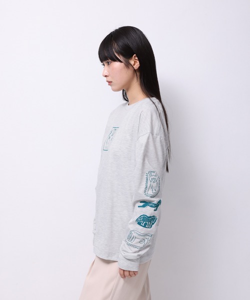 Common Noun(コモン ナウン)の「“HORSE” norahi 天竺ロンT(Tシャツ/カットソー・レディース・ホワイト/ピンク/杢グレー・M/L)」の12枚目の写真