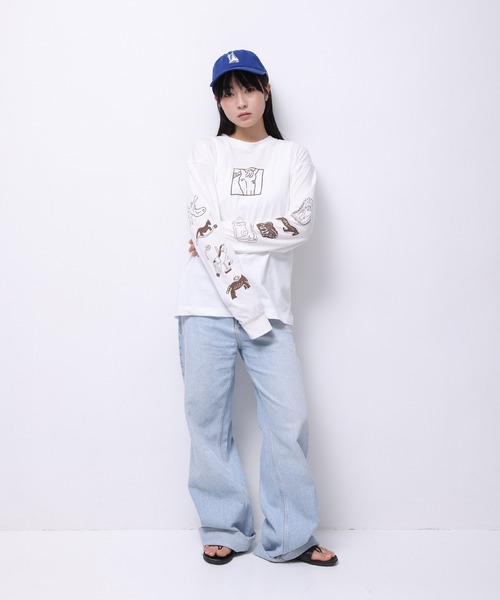 Common Noun(コモン ナウン)の「“HORSE” norahi 天竺ロンT(Tシャツ/カットソー・レディース・ホワイト/ピンク/杢グレー・M/L)」の22枚目の写真