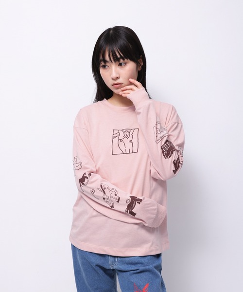 Common Noun(コモン ナウン)の「“HORSE” norahi 天竺ロンT(Tシャツ/カットソー・レディース・ホワイト/ピンク/杢グレー・M/L)」の17枚目の写真