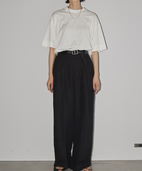 TODAYFUL（トゥデイフル）の「【TODAYFUL/トゥデイフル】Cotton Silk Useful Halfsleeve T-shirts/コットンシルクハーフスリーブＴシャツ（Tシャツ/カットソー・レディース・ホワイト/ブラック・FREE）」の22枚目の写真