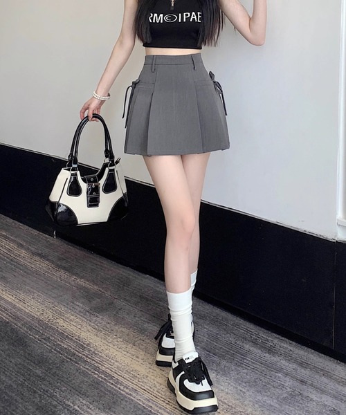 LOULOU select（ルルセレクト）の「サイドリボンプリーツミニスカート