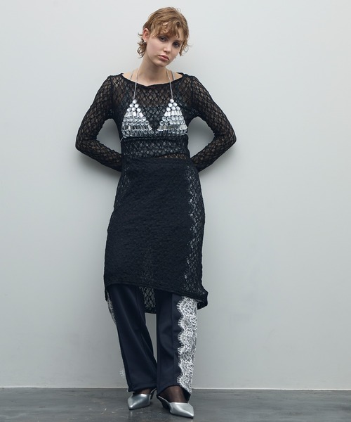 uyu.（ウユ）の「サイドレースライントラックパンツ（スラックス・レディース・ネイビー/ブラック・FREE）」の22枚目の写真