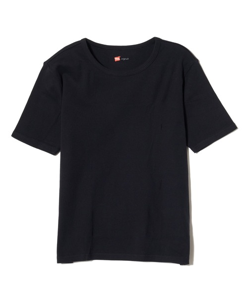 JUGLANS(ユグランス)の「【Hanes/ヘインズ】HW1-B105 コンパクトTシャツ/ショートスリーブ/レディース(Tシャツ/カットソー・レディース・ブラック/ホワイト/ネイビー・FREE)」の3枚目の写真