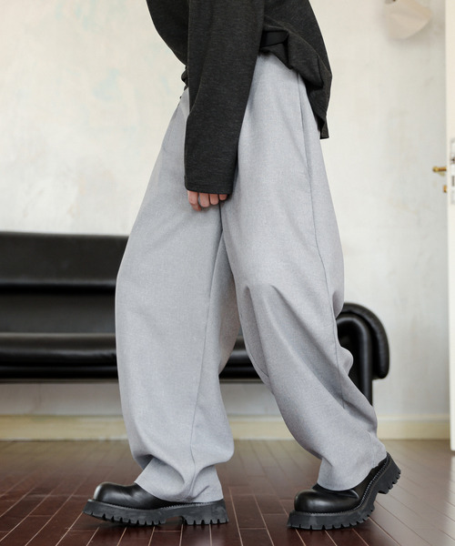 neos(ネオス)の「【neos】ルーズシルエット バルーン カーブ スラックス パンツ(スラックス・メンズ・モカ/グレー/ブラック/グレイッシュベージュ・MEDIUM/LARGE)」の12枚目の写真