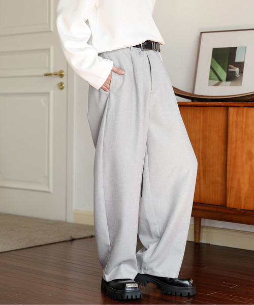 neos(ネオス)の「【neos】ルーズシルエット バルーン カーブ スラックス パンツ(スラックス・メンズ・モカ/グレー/ブラック/グレイッシュベージュ・MEDIUM/LARGE)」の18枚目の写真