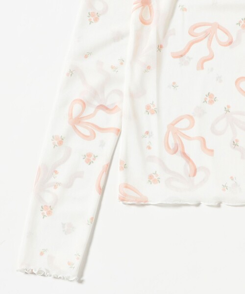 CAROLINA GLASER(カロリナ グレイサー)の「リボンプリント ロングスリーブ カットソー(Tシャツ/カットソー・レディース・その他1/その他2/その他3/その他・ONE SIZE)」の15枚目の写真